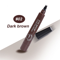 Crayon à sourcils minéral ultra-fin imperméable longue durée 4 fourches Aspect naturel Résistant à la transpiration Cosmétiques de marque privée