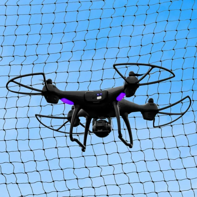 Anti-UAV Protective Net Combined Nylon Stainless Steel Wire Protection Mesh Aerial Intrusion Device Drop-In HDPE Twine Netting