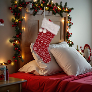 Chaussettes de Noël personnalisées sur mesure, nouvelle collection, vente en gros d'usine, chaussettes de Noël de 45 cm, décorations de Noël, cadeaux, prix réduits - Product Image 1