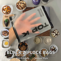 Sacs Ziplock Givrés en PE Personnalisés pour Vêtements, Fermeture Éclair Noire, Emballage en Gros pour T-shirts, Sous-vêtements et Impression Sérigraphique, Idéal pour Pâtisseries