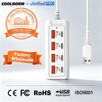 Station de charge de bureau, câble de charge rapide, câble d'extension USB Type-C 16 ports avec adaptateur HUB, station d'accueil pour la charge