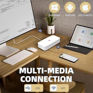 GT1 열전사 리본 프린터 잉크 없음 휴대용 미니 무선 300dpi <span class=keywords><strong>A4</strong></span> 11''x8.5'' US 레터 지원 재고 있음 - Product Image 4