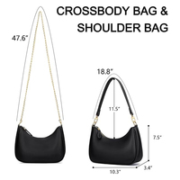 Sac à bandoulière compact en similicuir PU noir pour femme – Tendance, élégant et décontracté