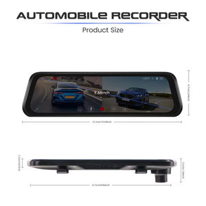 Caméra embarquée HD à double objectif, écran tactile IPS 9,66 pouces, enregistrement en boucle, vision nocturne, moniteur de stationnement - Product Image 4