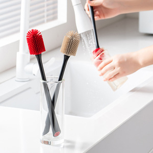 <b>Bottle</b> <b>Brush</b> Silicone Long Handle For Baby <b>Bottle</b> Cleaning Kitchen Use - Product Image 2