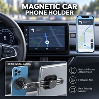 Support de téléphone portable pliable pour voiture, support magnétique pour tableau de bord, chargeur sans fil pour voiture, logo personnalisé OEM ODM