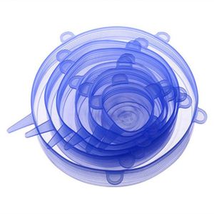 Tapas elásticas de silicona 6 uds. Cubiertas redondas reutilizables de silicona para almacenamiento de alimentos - Product Image 6