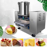 Nouvelle machine commerciale automatique mini pour la fabrication de crêpes mille-feuilles et de gâteaux d'anniversaire, avec lait pour crêpes à la mangue et au durian