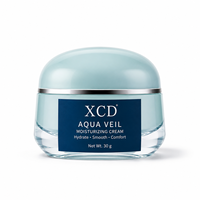 Crème Hydratante à l'Acide Hyaluronique et au Squalane 30g Aqua Veil Crème Visage Légère Hydratante Lissante Confort Quotidien Soin Facial en Pot