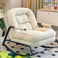 Canapé simple moderne inclinable pour adultes Chaise de loisirs pliante à usage domestique pour salon, balcon, chambre, hôtel/salle à manger en métal