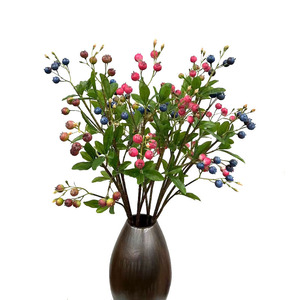 Fruit artificiel Myrtille, Plante verte, <span class=keywords><strong>Arbre</strong></span> de myrtille, Article de décoration et d'exposition pour intérieur et salon, Kaki artificiel, Vente en gros - Product Image 3