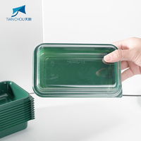 Contenants d'emballage en plastique PET de qualité alimentaire jetables personnalisés pour biscuits, gâteaux, pâtisseries, sushis, salades avec couvercle