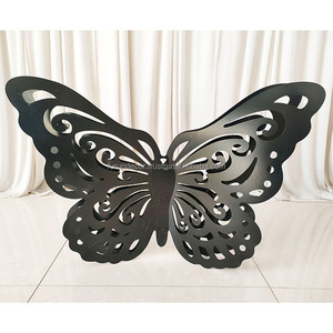 ฉากหลังรูปผีเสื้อแบบถอดได้คุณภาพสูงพร้อมขาตั้งสำหรับงานแต่งงานดอกไม้ของตกแต่งงานปาร์ตี้รูปผีเสื้อสีทอง - Product Image 1