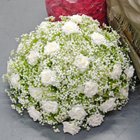 Bouquet de mariage de luxe moderne en gros, arrangement de décoration de table, boule de fleurs artificielles en rose, en soie et mousse PE, fait main