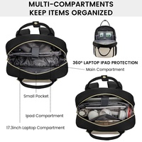 LOVEVOOK sac à dos matelassé de haute qualité, imperméable à l'eau, pour ordinateur portable, voyage d'affaires, sac à dos pour hommes femmes, enseignant, infirmière, quotidien