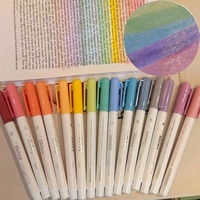 Ensemble de marqueurs surligneurs brillants, stylos scintillants métalliques pour scrapbooking, fabrication de cartes DIY, fournitures artistiques esthétiques pour l'école