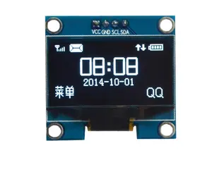 0.96 "אינץ צהוב כחול לבן I2C IIC ממשק 128x64 OLED LCD LED SSD1306 מודול עבור UNO R3 מגה 2560 פטל Pi תצוגה