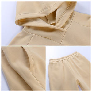 ชุดวอร์มขนแกะ310แกรมสำหรับผู้หญิงพิมพ์โลโก้3D หนาแบบสวมหัวมีซิปช่วยเพิ่มความอบอุ่น - Product Image 5