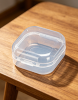 Petite boîte de rangement en plastique PP blanc, taille personnalisée, anti-poussière, organiseur domestique