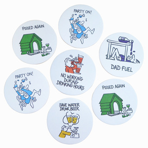 SP2755 Disposable Paper Coasters Customized High Quality Round Paper Coasters square Coffee Cup Coasters