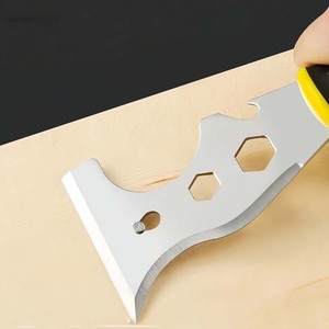 12 en 1 acier inoxydable peinture mastic grattoir <span class=keywords><strong>outil</strong></span> Spackle couteau calfeutrage <span class=keywords><strong>outil</strong></span> de retrait peintres <span class=keywords><strong>outil</strong></span> peinture ouvre-boîte décapant de peinture - Product Image 5