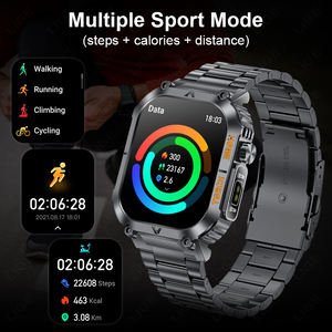 LIGE BW1847 linterna hombres Fitness Tracker reloj inteligente impermeable brújula Android IOS compatibilidad responder llamada calendario - Product Image 4