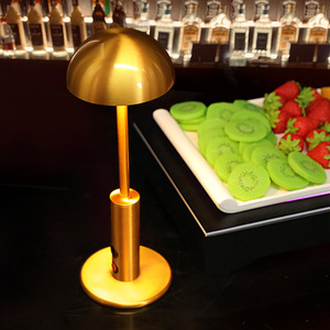 Bar Rechargeable Table <b>Lamp</b> Cylindrical All Aluminum Led <b>Touch</b> Control Cordless Desktop Light For Nightclub Cafe - Product Image 2