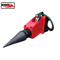 Mini séparateur de bûches à cône, Machine de division d'excavateur, séparateur de bois à vis