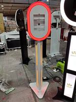 Kiosque photo portable pour iPad pour la location de mariages, support métallique avec anneau lumineux LED