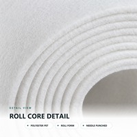 Rouleau de feutre non tissé aiguilleté extra large en polyester, largeur personnalisée, pour usage géotextile