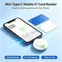 Lector de Tarjetas RFID IC HF de 13.56MHz Tipo-C, Suministro de Fábrica, Formato UID Ajustable, Lector de Tarjetas Inteligentes sin Contacto Portátil para Teléfono Móvil