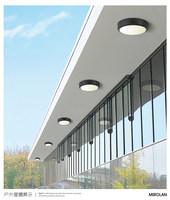 Applique LED Ronde/Ovale en Aluminium Étanche IP65 12W/18W/24W, Design Moderne pour Usage Extérieur Jardin Balcon