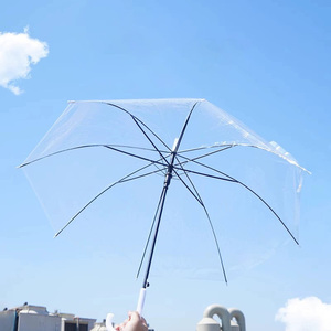 Sản Xuất Bán Buôn Biểu Tượng Tùy Chỉnh Rõ Ràng Ô Người Lớn Parasol Đầy Màu Sắc Trong Suốt Ô Với In Ấn Cho Khuyến Mãi - Product Image 3