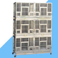 Cage à oiseaux multi-niveaux en acier inoxydable de grande taille, cage à pigeons, cage d'élevage spécialisée pour pigeonniers extérieurs