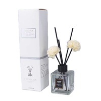 Boîte en carton personnalisée pour diffuseur de parfum, avec fenêtre, doublure en éponge, matériaux recyclés, pelliculage mat, pour soins de la peau