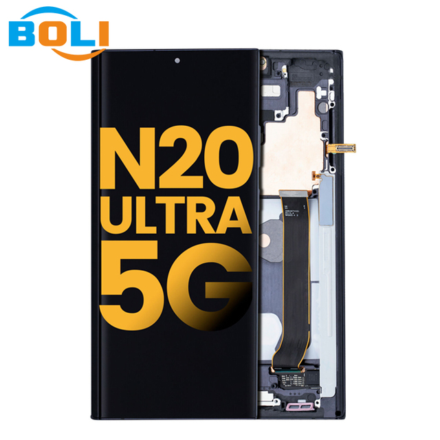 Factory Wholesale Original OLED Display for Samsung Galaxy Note 20 Ultra 5G Lcd Screen Assembly Replacement With Frame
