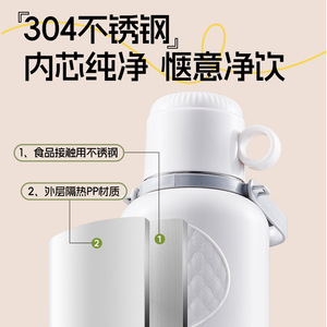 Hervidor eléctrico portátil inteligente con control de temperatura, 1 litro, aislado al vacío, para viajes, para té, café y leche - Product Image 3