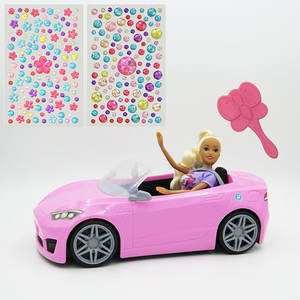 Poupée de mode en plastique de qualité supérieure, autocollants de voiture, brosse de toilettage, jouet unisexe, jeu de déguisement, cadeau d'anniversaire - Product Image 1