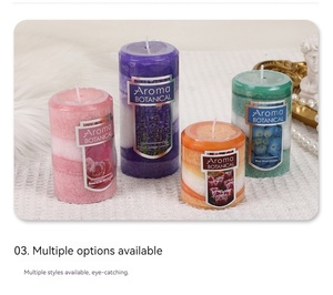 Velas Aromáticas Cilíndricas <span class=keywords><strong>de</strong></span> Colores Clásicas y Sencillas al por Mayor <span class=keywords><strong>para</strong></span> Uso Doméstico, Juego <span class=keywords><strong>de</strong></span> Velas <span class=keywords><strong>de</strong></span> Cera <span class=keywords><strong>de</strong></span> Barra Larga sin Humo <span class=keywords><strong>para</strong></span> Bodas Románticas - Product Image 3