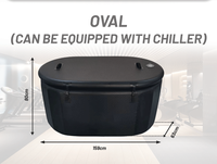 Vanace 2/3HP Refroidisseur d'eau 700L Bain de glace plongeant froid gonflable avec refroidisseur 0.75HP pour les athlètes Sports Récupération