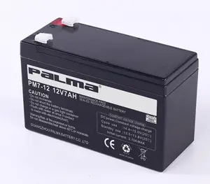 Palma 12V7ah Small Sealed Valve Regulated Lead Acid Battery F2 Terminal Rechargeable 7.2ah 9ah 12ah Alarm Security UPS Battery