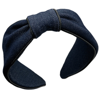 Bandeau en denim rétro pour femme, style avancé, large, pour le quotidien, pour le shampoing, la Saint-Valentin et les mariages
