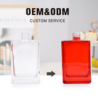 Flacon de parfum en verre carré noir et blanc givré personnalisable de 30 ml, récipient d'aromathérapie