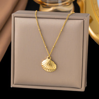 Collier tendance en acier inoxydable inaltérable avec pendentif cœur pour femme - Vente flash