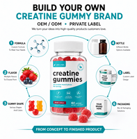 Gummies de créatine monohydrate directement de l'usine pour hommes et femmes, 3g, saveur naturelle Punch aux baies, pour la croissance musculaire et la récupération post-entraînement