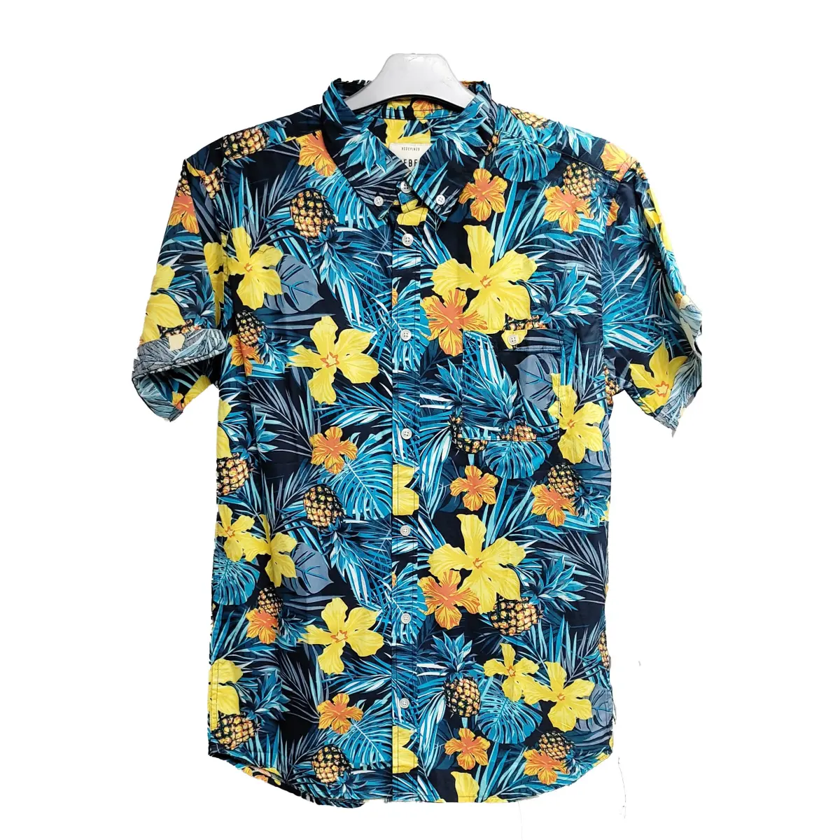 ファッショナブルな完全にカスタマイズ可能なプリントシャツスリムフィット半袖カジュアルシャツ高品質卸売価格メンズシャツ