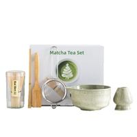 Ensemble de thé matcha en céramique de style japonais, 45678 pièces, design de la dynastie Song, qualité alimentaire, Dehua, boîte cadeau personnalisable pour la cérémonie du thé