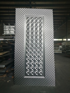 ABYAT Famoso Zinc galvanizado moldeado en relieve Puerta Chapado en la piel Hoja de metal para puertas decorativas - Product Image 4