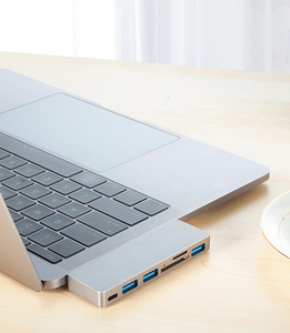 Hub 6 en 1 tipo <span class=keywords><strong>C</strong></span> con <span class=keywords><strong>Thunderbolt</strong></span> <span class=keywords><strong>3</strong></span> SD TF <span class=keywords><strong>3</strong></span> * <span class=keywords><strong>USB</strong></span> <span class=keywords><strong>C</strong></span> <span class=keywords><strong>Dock</strong></span> para dispositivos electrónicos en stock - Product Image 5