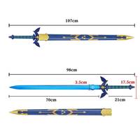 Espada Maestra de Link, Réplica de la Colección The Legend of Zelda, 107 cm, Azul, para Decoración del Hogar